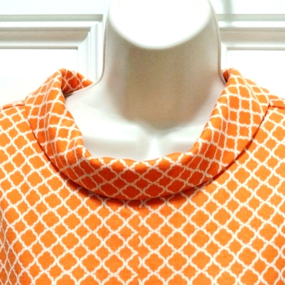 Tyler Boe Cowl Neck Orange Mini Dress Size M - Picture 6 of 9